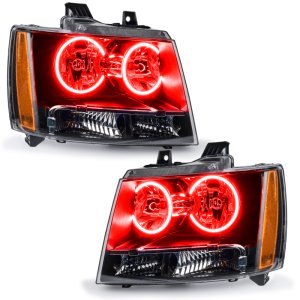 Chevrolet Avalanche Headlight Assemblies - ORACLE Lighting - SMD Pre-Assembled - Red - `07-`13